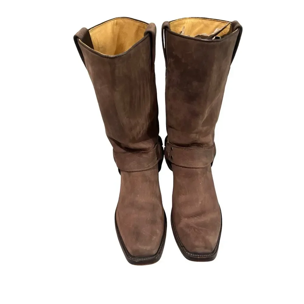 Tony Mora 1195 Men’s EU 42 Brown Leather Harness Biker Western Boots Spain